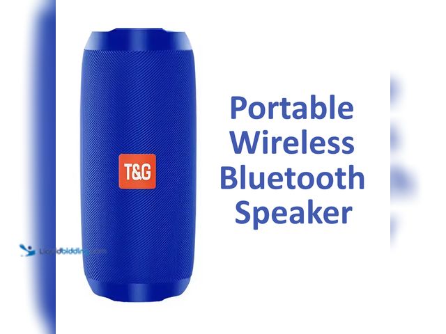 Lot 49-1820674 - T and G Waterproof Portable Wireless Bluetooth Speaker Blue - NEW - Dual precision stereo drivers de...