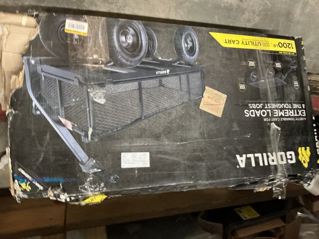 Lot 49-5449392 - GORILLA CARTS
1,200 lb. Heavy-Duty Steel Utility Garden Cart, 6 cu. ft. Capacity, 13 in. Pneumatic ...