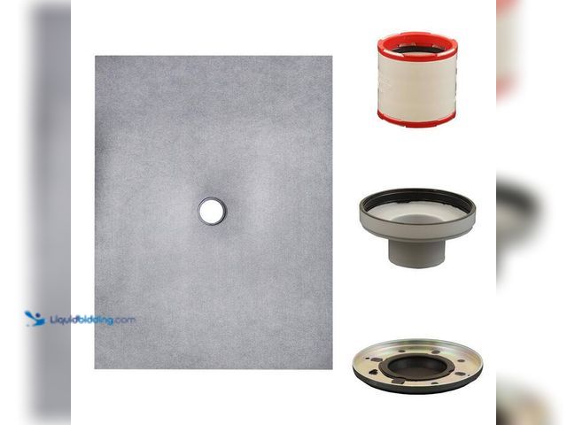 Lot 49-2024434 - Everbilt Watershield Shower System 36 in. x 48 in. Waterproof Center Drain Shower Tray With Drain As...