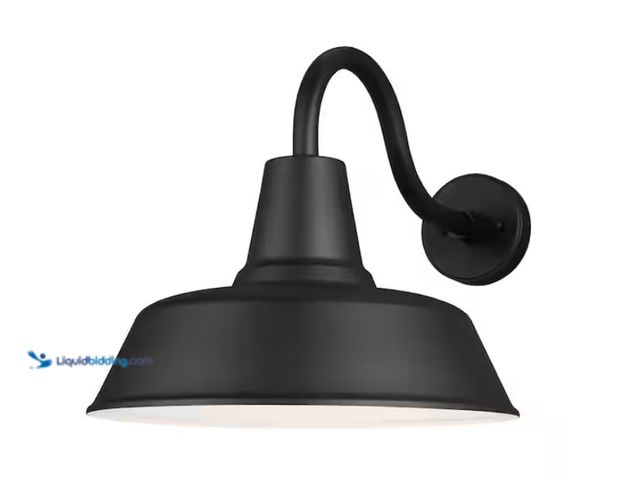 Lot 49-1622473 - Generation Lighting Barn Light 1-Light Matte Black Modern Farmhouse Outdoor Wall Mount Lantern Sconc...