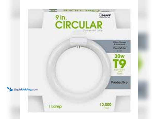 Lot 49-5475502 - QTY 4 - Feit Electric 30-Watt 9 in. T9 G10q Linear Circline Fluorescent Tube Light Bulb, Cool White ...