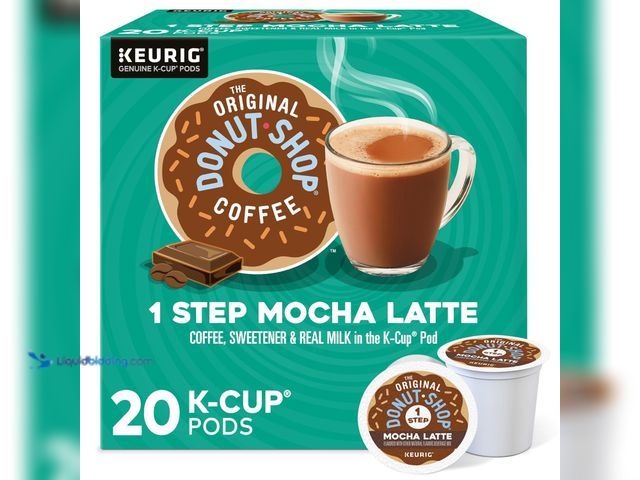 Lot 49-5545214 - The Original Donut Shop Mocha One-Step Latte, Single Serve Coffee K-Cup Pod, Flavored Coffee, 20 Cou...