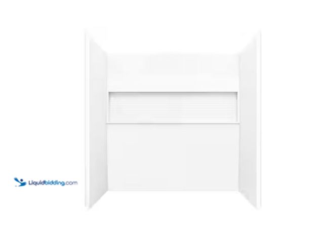 Lot 49-1579144 - Bootz Industries NexTile 60 in. W x 32 in. D x 60 in. H Four-Piece Direct-to-Stud Composite Alcove T...