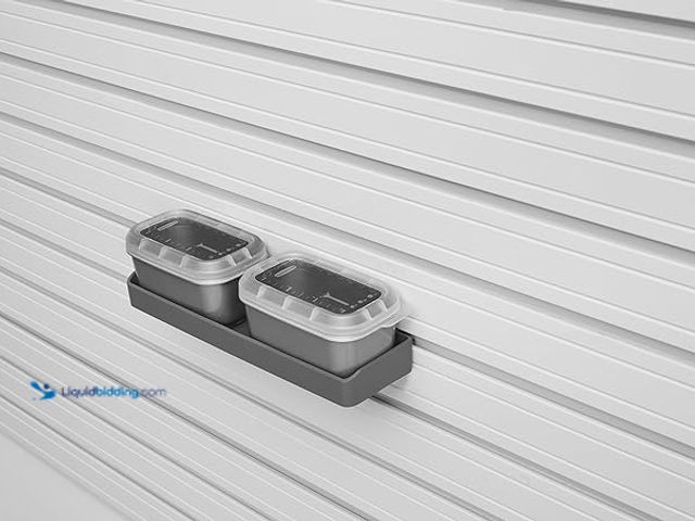 Lot 49-5446991 - Rubbermaid FastTrack Garage Wall Bench Blox Bins, for use with FastTrack Wall Panel System (2-Pack) ...