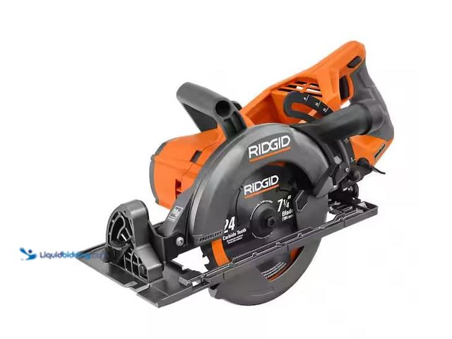 Lot 49-1568762 - RIDGID 18V Brushless Cordless 7-1/4 in. Rear Handle Circular Saw (Tool Only) Model # R8658B, Unused,...