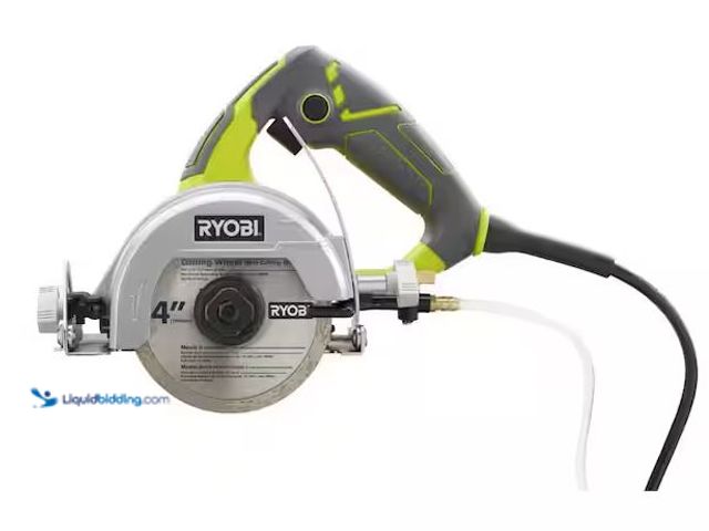 Lot 49-1548500 - RYOBI 12 -Amps 4 in. Blade Corded Wet Tile Saw Model # TC401, Used  Ref#SB1031