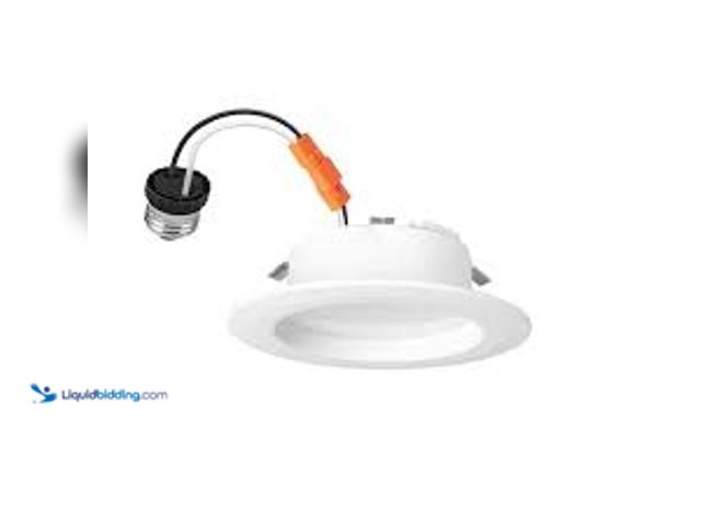 Lot 49-5411974 - QTY 2 - Commercial Electric 4 in. Integrated LED Recessed Retrofit Light Trim with Selectable Color ...