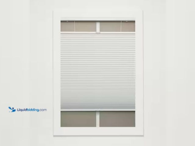 Lot 49-2026100 - Perfect Lift Window Treatment Ivory Cordless Top-Down Bottom-Up Blackout Polyester Cellular Shades -...
