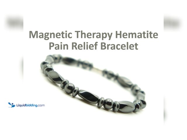 Lot 49-1820648 - Magnetic Hematite Pain Relief Stretch Bracelet - NEW - Uses magnetic therapy to help relieve hand/wr...