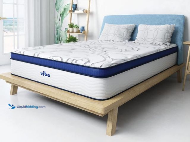 Lot 49-3464243 - Vibe Quilted Hybrid Mattress, 12-Inch Innerspring and Pillow Top Gel Memory Foam Mattress, Fiberglas...