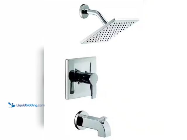 Lot 49-3631371 - Glacier Bay Modern Single-Handle 1-Spray Tub and Shower Faucet, 1.8 GPM, Chrome (Valve Included) Mod...