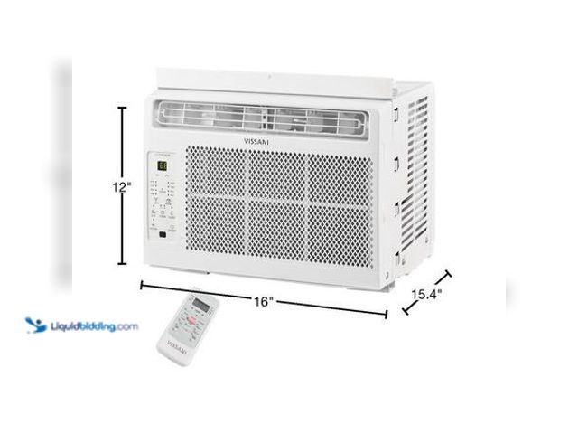 Lot 49-5554217 - Vissani 5,000 BTU 115-Volt Window Air Conditioner Cools 150 sq. ft. in White Model # VAW05R1AWT Used...