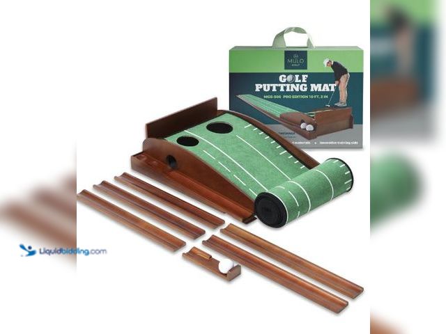 Lot 49-5436309 - 10 FT Putting Green Indoor - Portable Golf Putting Mat with Auto Ball Return System, Perfect for Hom...