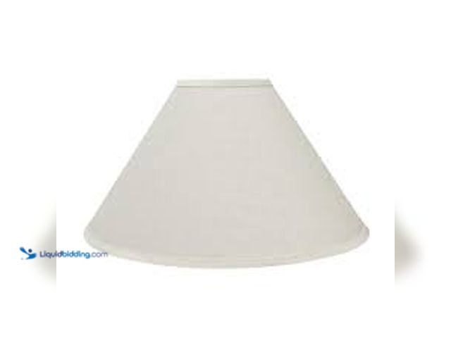 Lot 49-5485602 - Aspen Creative Corporation 19 in. x 12 in. Off White and Node Design Hardback Empire Lamp Shade. Mod...
