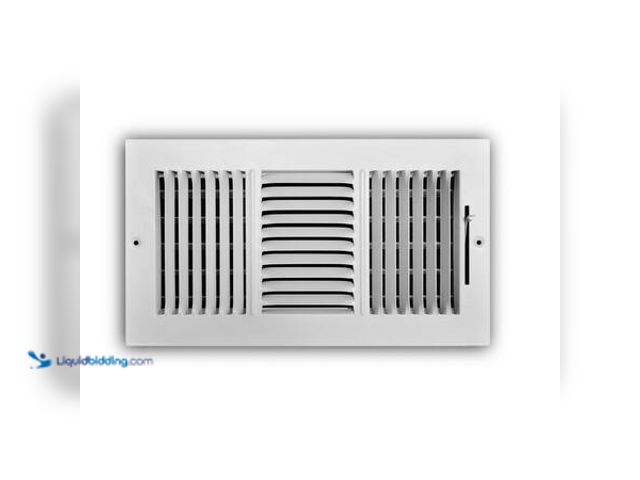 Lot 49-5548788 - QTY 10 - Everbilt 12 in. x 6 in. 3-Way Aluminum Wall/Ceiling Register in White Model # EA103M12X06 N...