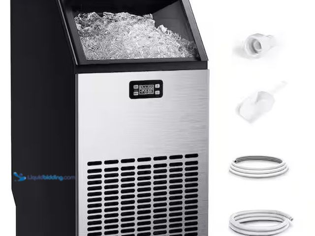 Lot 49-5486208 - SIMZLIFE
17.3 in. 99 lb./24H Full Size Cubes Freestanding/Undercounter Ice Maker in Silver, 3 Ice S...