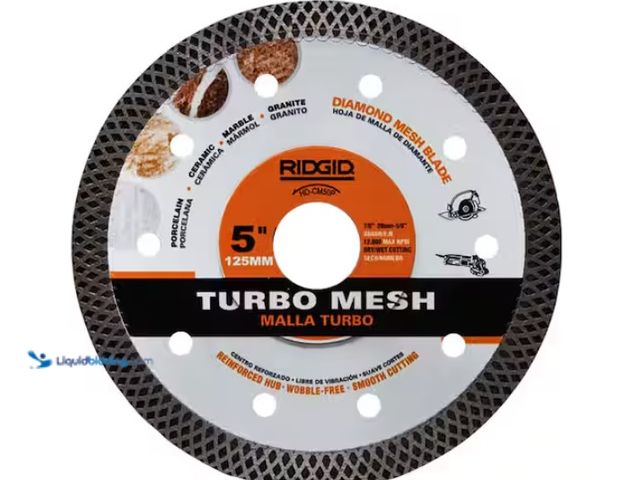 Lot 49-3433350 - RIDGID 5 in. Turbo Mesh Rim Diamond Blade, Model # HD-CM50P, Slightly used.   Ref#SB0120