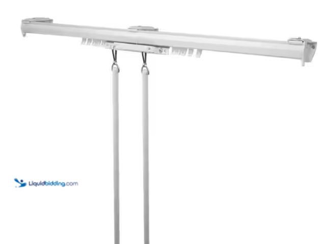 Lot 49-2000154 - Rod Desyne 66" to 120" Adjustable Baton Draw Traverse in White, Model # BTN66, Unused.   Ref#HD0629