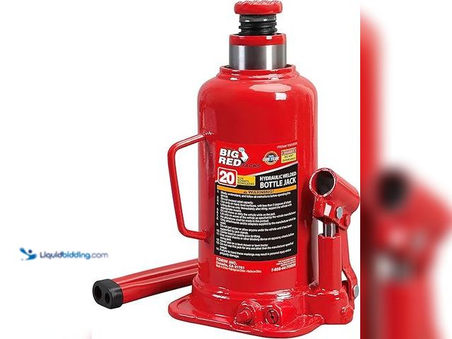 Lot 49-3472129 - BIG RED T92003B Torin Hydraulic Welded Bottle Jack, 20 Ton (40,000 lb.) Capacity, Red Model #B000234...