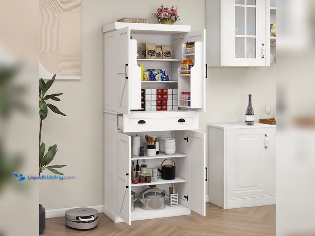 Lot 49-3639398 - 71" Kitchen Pantry Storage Cabinet, Model: CBN123B, Unused  Ref#WAY0928