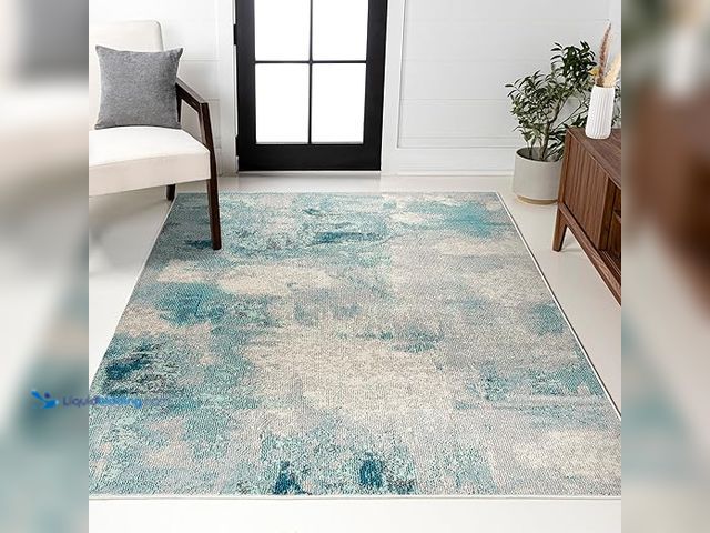 Lot 49-5448248 - JONATHAN Y Modern Abstract Vintage Cream/Blue Indoor Area Rug, 8x10, Contemporary POP, Transitional,...