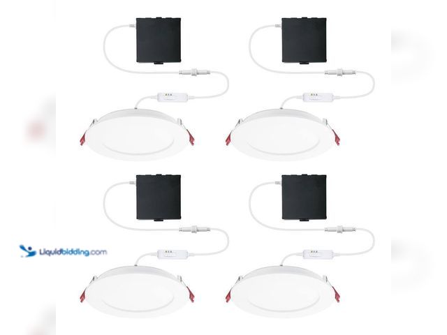 Lot 49-5416193 - Commercial Electric Pro Value Series LED 6 in Round Adj Color Temp Canless Recessed Light for Kitche...