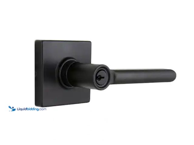Lot 49-1567759 - Lot of (2) Defiant Tonebridge Matte Black Keyed Entry Door Handle with Square Rose, Model # 32LS3X90...