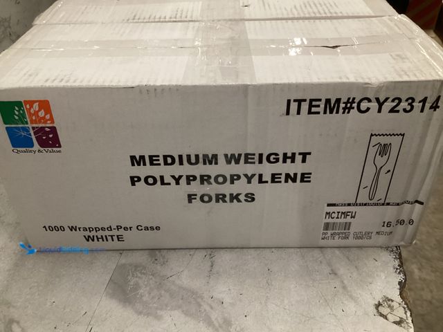 Lot 49-5545043 - Berkley Square Medium Weight Polypropylene Fork, White, 1000 Count 2pk
