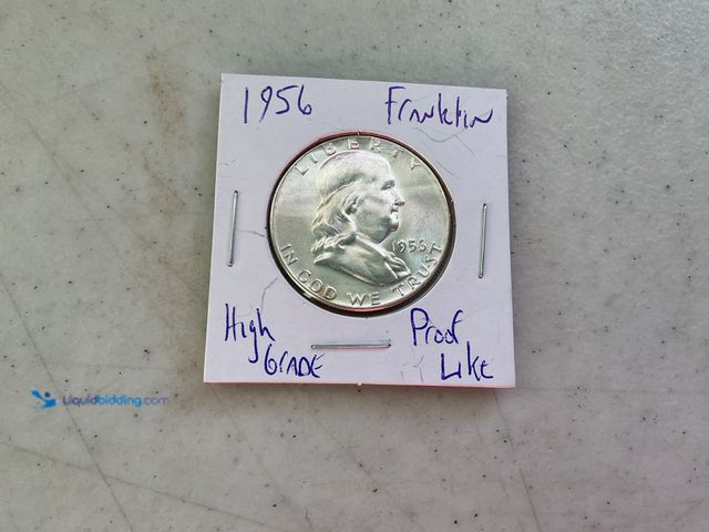 Lot 49-1505519 - 1956 FRANKLIN HALF DOLLAR COIN 90% SILVER PROOF LIKE CONDITION #COINS1211