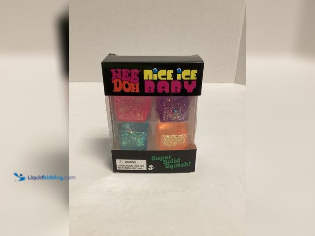 Lot 49-911462 - NeeDoh Nice Ice Baby 4-Pack Glitter Mini Cube Sensory Toys – Schylling. Includes four colorful mini ...