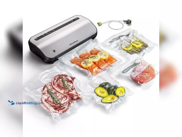 Lot 49-1627193 - FoodSaver Preserve Vacuum Sealer, 14-Piece Starter Kit, Vacuum Seal Roll & Bags Model #5395833907, S...