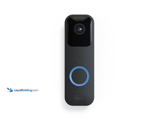 Lot 49-5416211 - Blink Battery or Wired - Smart Wi-Fi HD Video Doorbell Camera in Black. [Model # B08SG2MS3V] Unused