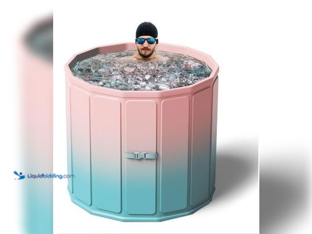 Lot 49-3432540 - Portable Foldable Ice Bath Tub, Large Size 77 Gal, Fast Muscle Recovery, Home Outdoors Gyms, Quick O...