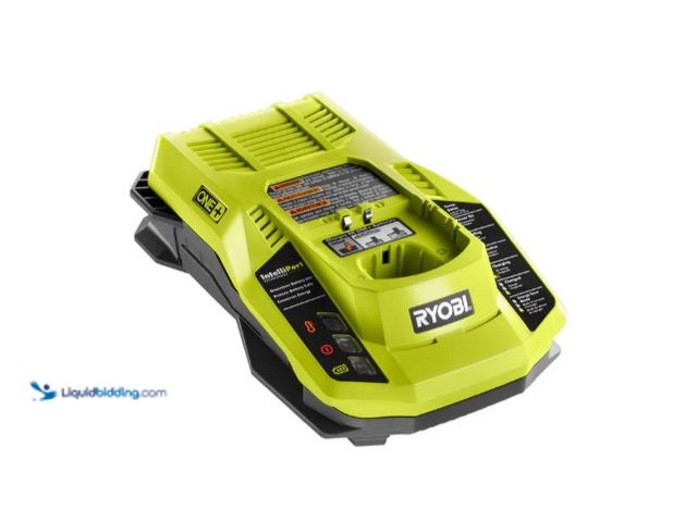 Lot 49-3433581 - RYOBI 18V ONE+ Dual Chemistry Charger, Model # P117, Slightly used, Works, Powers on.   Ref#HDRELIST