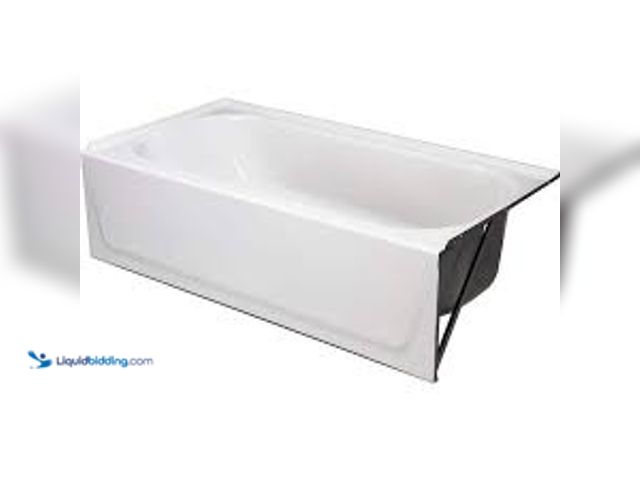 Lot 49-5459432 - Bootz Industries Aloha 60 in. x 30 in. Alcove Soaking Bathtub with Right Drain in White. Model # 011...