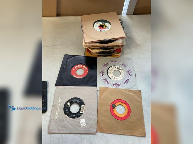 Lot 49-5467300 - Other STACK OF 60+ VINYL 45 RPM RECORDS VARIOUS TITLES AND GENRES INCLUDING GRAND FUNK RAILROAD, SAM...