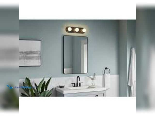 Lot 49-5448951 - Hampton Bay Midford 18 in. 3-Light LED 5CCT Vanity Light with Interchangeable Brushed Nickel, Black ...
