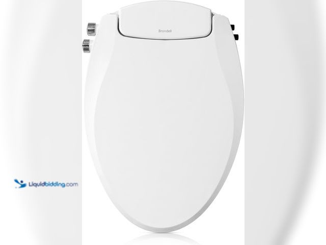 Lot 49-5435400 - Brondell Bidet Toilet Seat Elongated, Non-Electric Swash Ecoseat, Fits Elongated Toilets, White - Du...