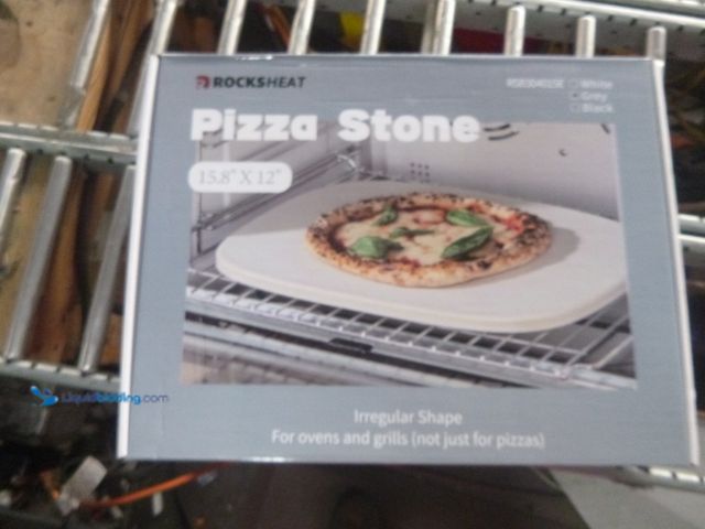 Lot 49-3466057 - Pizza Stone, 15.8" x 12" x 0.6" Ceramic Coating & Cordierite Pizza Stones for Oven Grill BBQ, Heavy ...