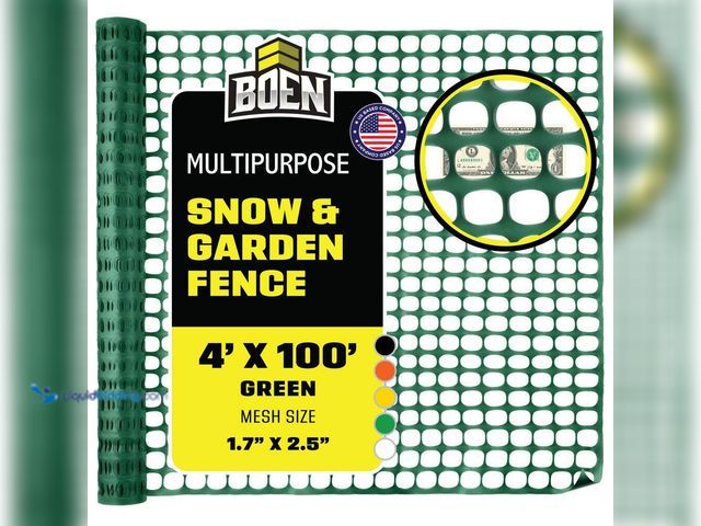 Lot 49-5413408 - BOEN
4 ft. x 100 ft. Green Construction Snow/Safety Barrier Fence Unused