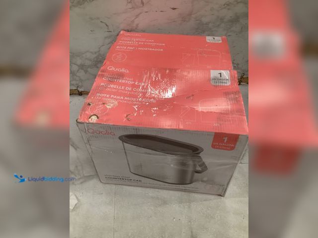 Lot 49-5483501 - QTY 2 - Qualia 1 Gal. ABS Plastic Slim Multi-Purpose Countertop Compost Trash Can with  Lid. ( 1 in ...