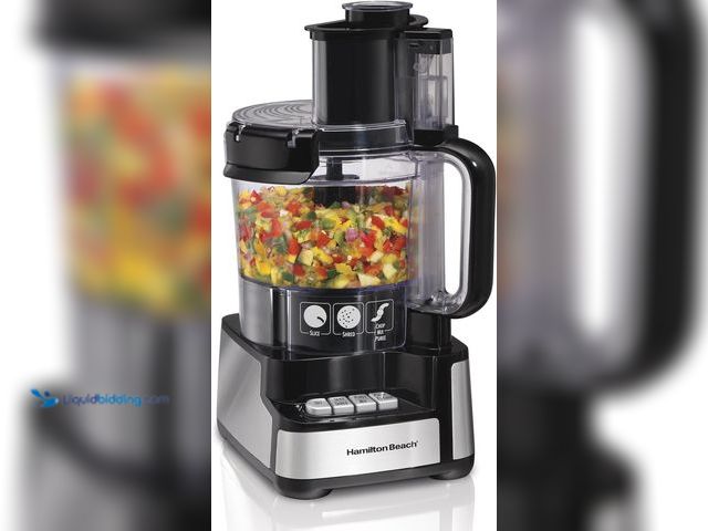 Lot 49-5410250 - Hamilton Beach 70725 12-Cup Stack and Snap Food Processor. [ASIN: B00JR5AAOK] Used