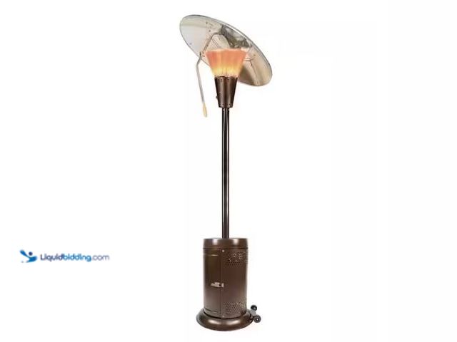Lot 49-1550508 - Hampton Bay 38200 BTU Bronze Heat-Focusing Propane Gas Standing Patio Heater, Model # HD10, Unused, ...