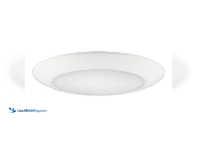 Lot 49-5572419 - QTY 4 - Commercial Electric 1-Pack 8 in. LED Surface Mount Downlight Flush Mount Disk Light Fixture,...