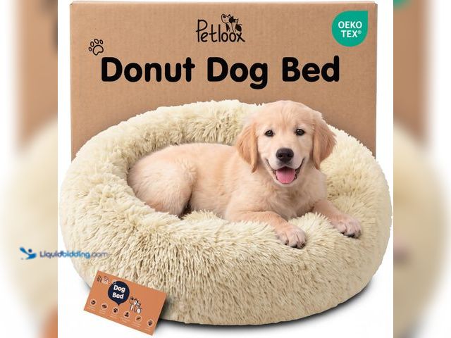 Lot 49-5572502 - Calming Donut Dog Bed for Small Dogs, Round Dog Bed for Small/Med. Unused