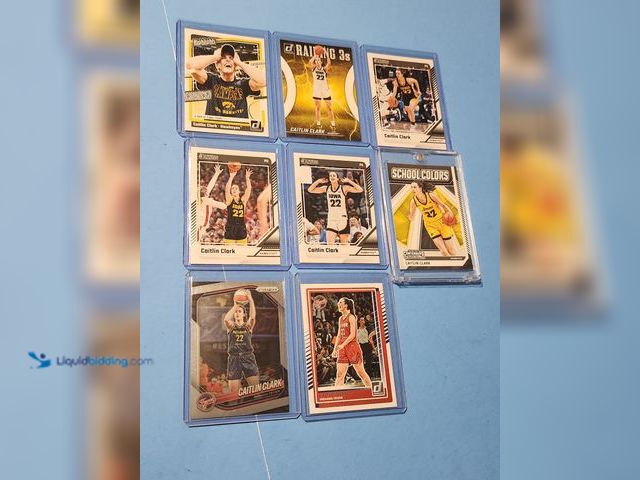 Lot 49-1817779 - 8- COLLECTIBLE CAITLIN CLARK WNBA BASKETBALL CARDS. VARIOUS BRANDS AND YEARS PRODUCED. INCLUDES 6 RO...