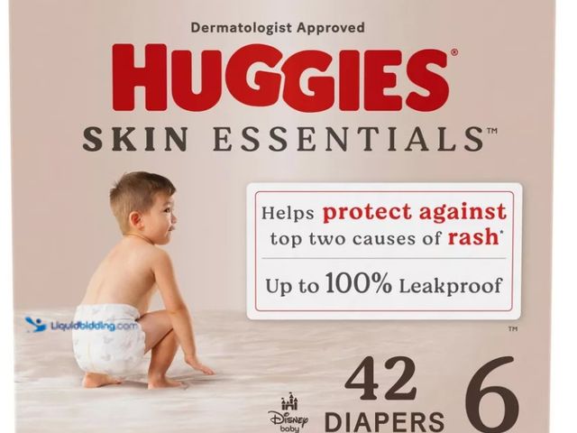 Lot 49-5459913 - Huggies Skin Essentials Luxury Diapers Size 6. 42 Count. Unused. Model #036000556636