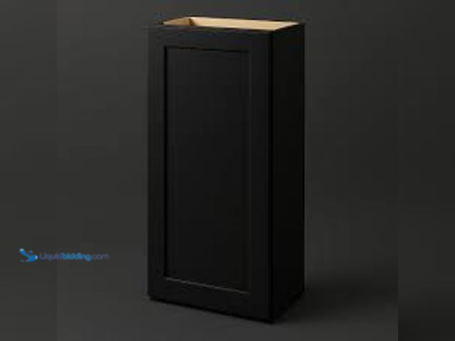 Lot 49-5476435 - Hampton Bay Avondale Shaker Wall Kitchen Cabinet, 18 in. W x 12 in. D x 42 in. H, Raven Black. Unuse...