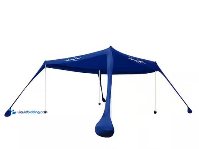 Lot 49-2004429 - Panama Jack 10 ft. x 10 ft. Blue Cabana Pop Up Shade Canopy with Carrying Bag, Model # HD-C1010, Unu...