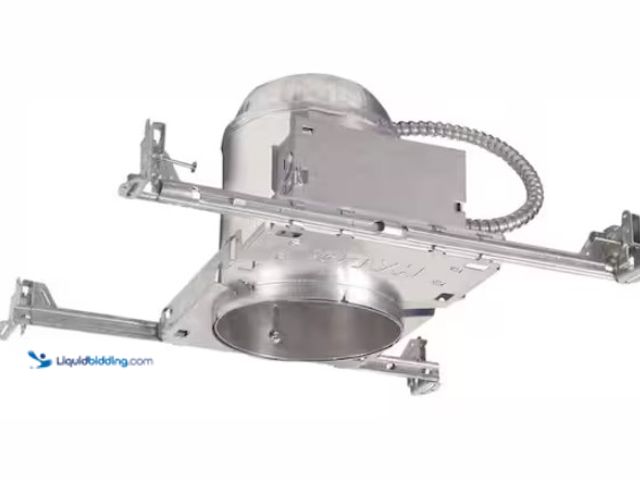 Lot 49-1519203 - HALO H7 6 in. Aluminum Recessed Lighting Housing for New Construction Ceiling, Insulation Contact, A...
